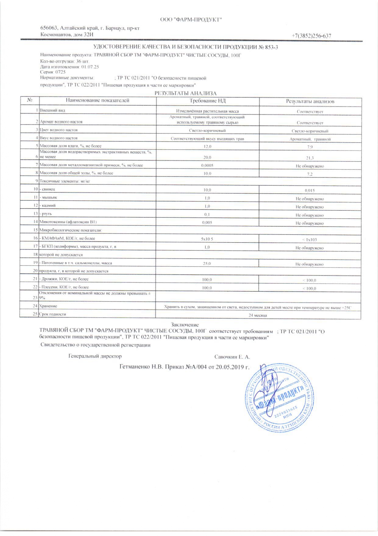 Паспорт №072025